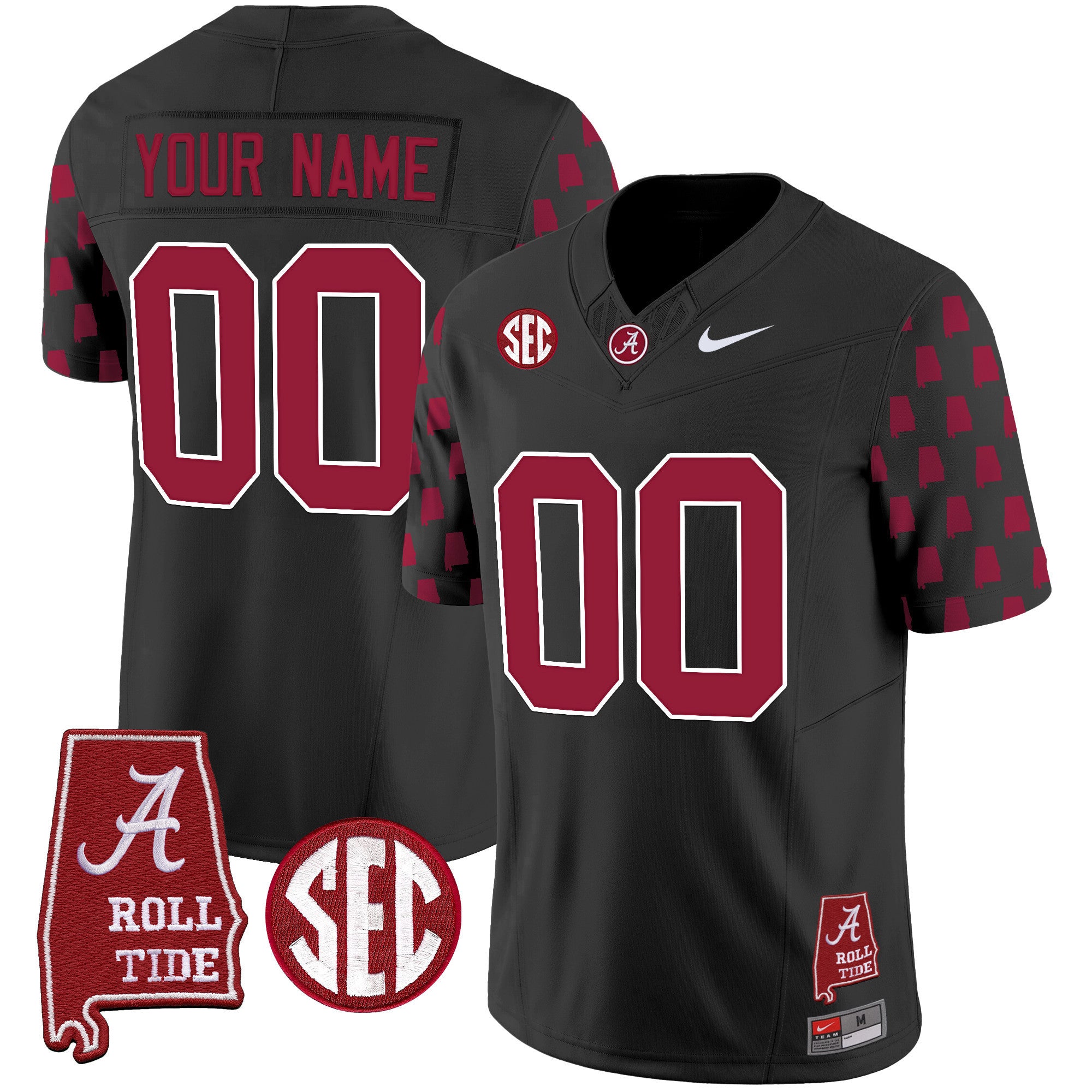 Alabama Crimson Tide Vapor Limited Custom Jersey - Alabama State Style - All Stitched
