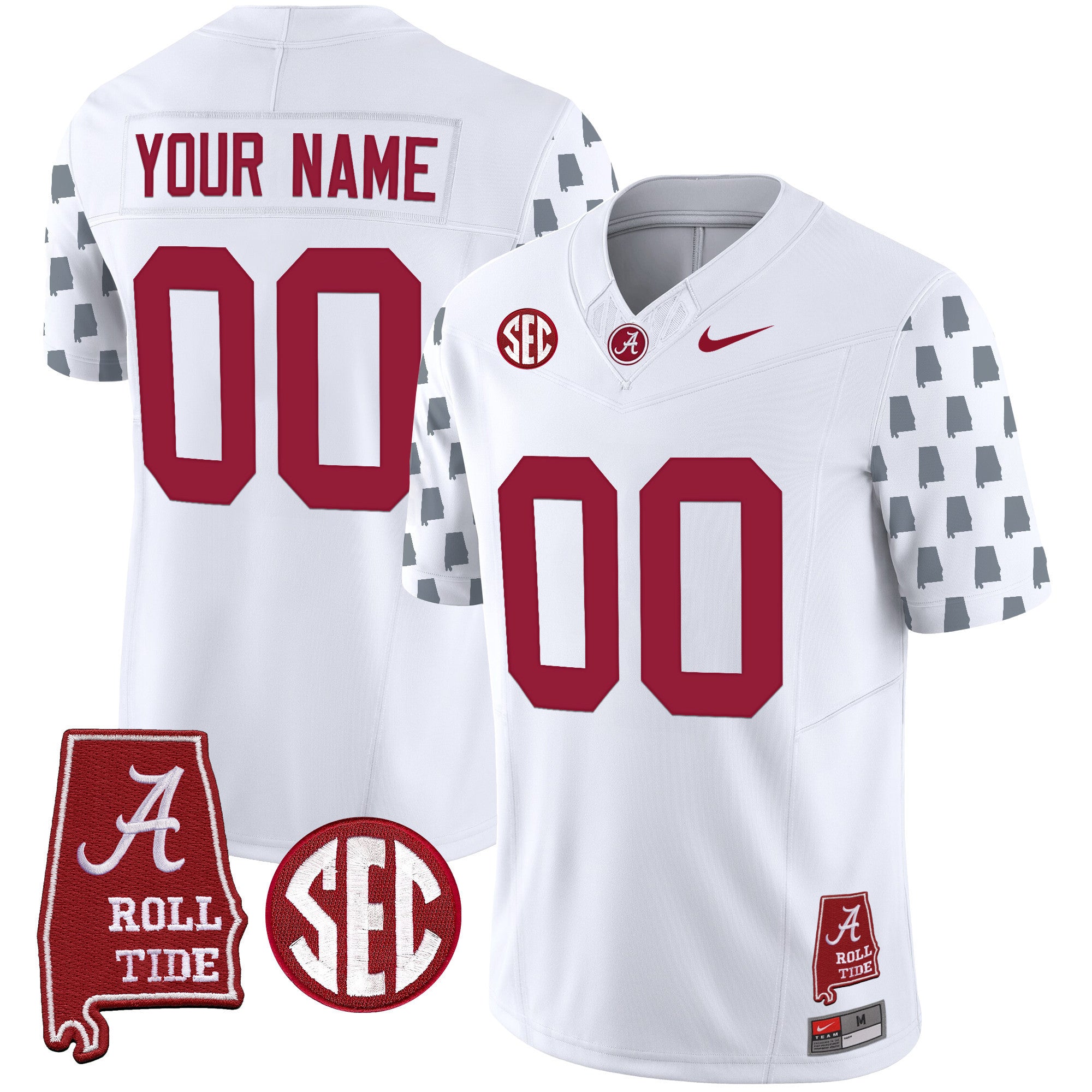 Alabama Crimson Tide Vapor Limited Custom Jersey - Alabama State Style - All Stitched