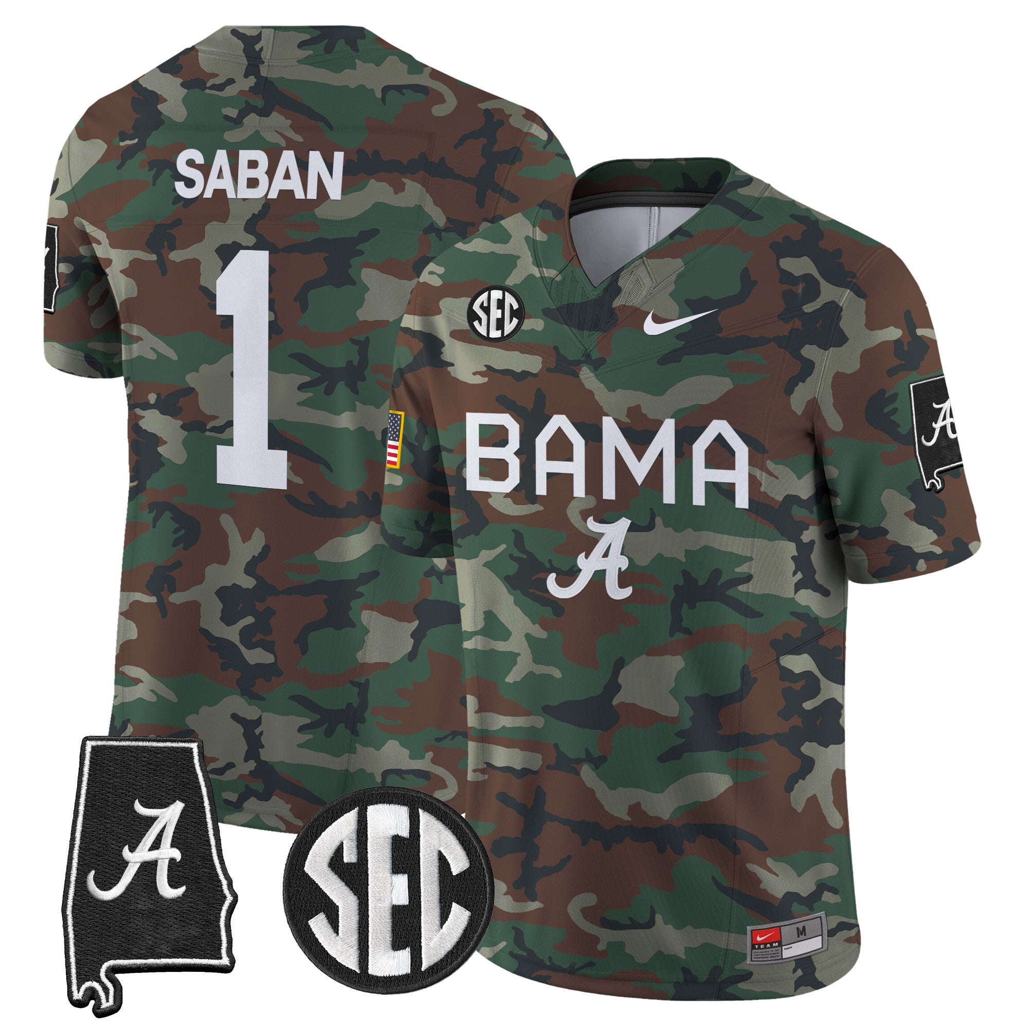 Alabama Crimson Tide 2024 Military Vapor Limited Jersey - All Stitched