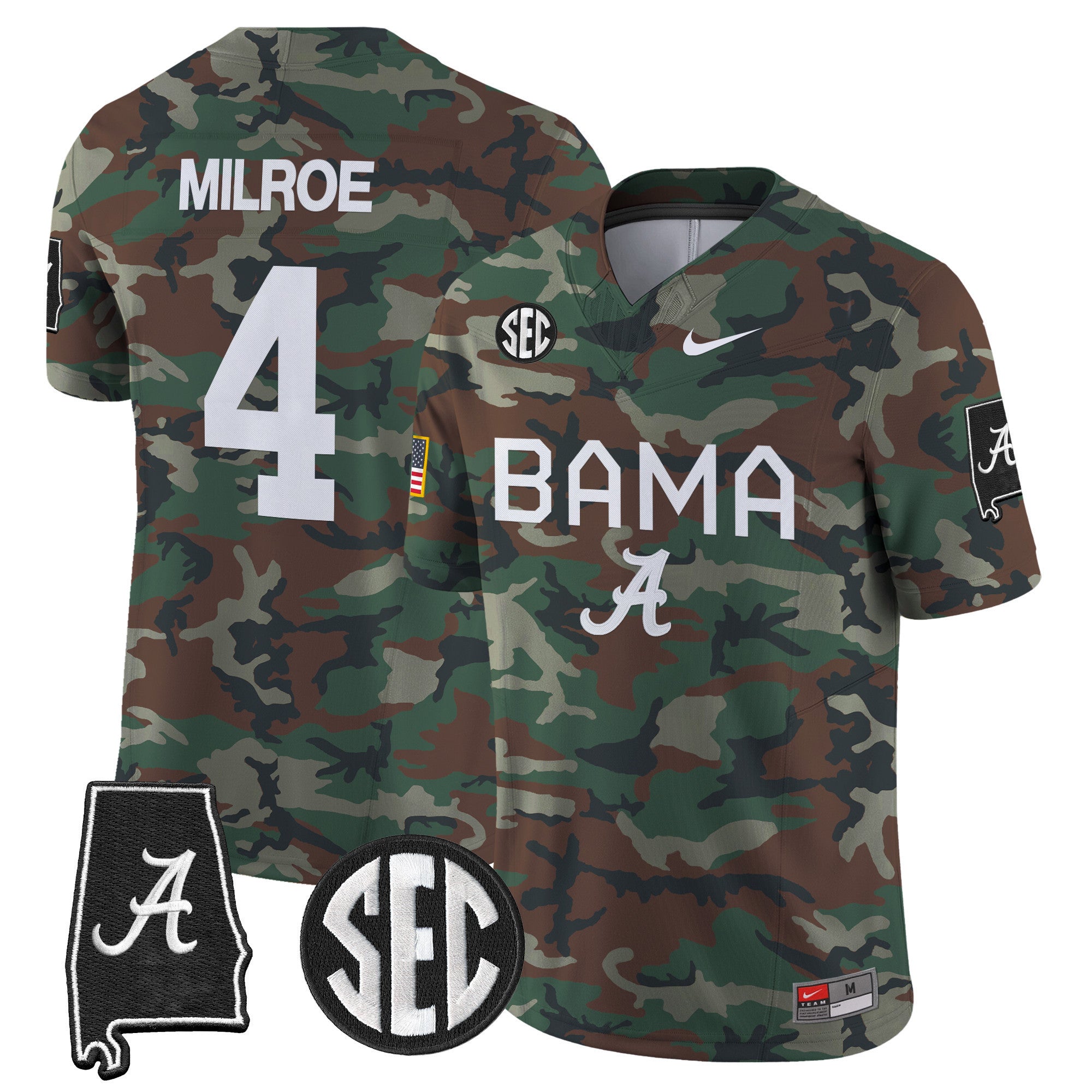 Alabama Crimson Tide 2024 Military Vapor Limited Jersey - All Stitched
