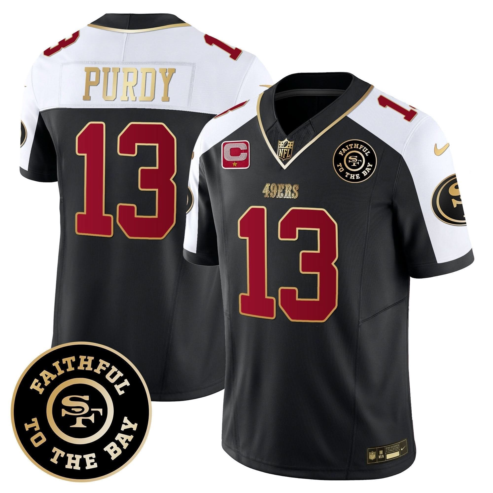 49ers Faithful To The Bay Patch Vapor Limited Jersey V6 - All Stitched