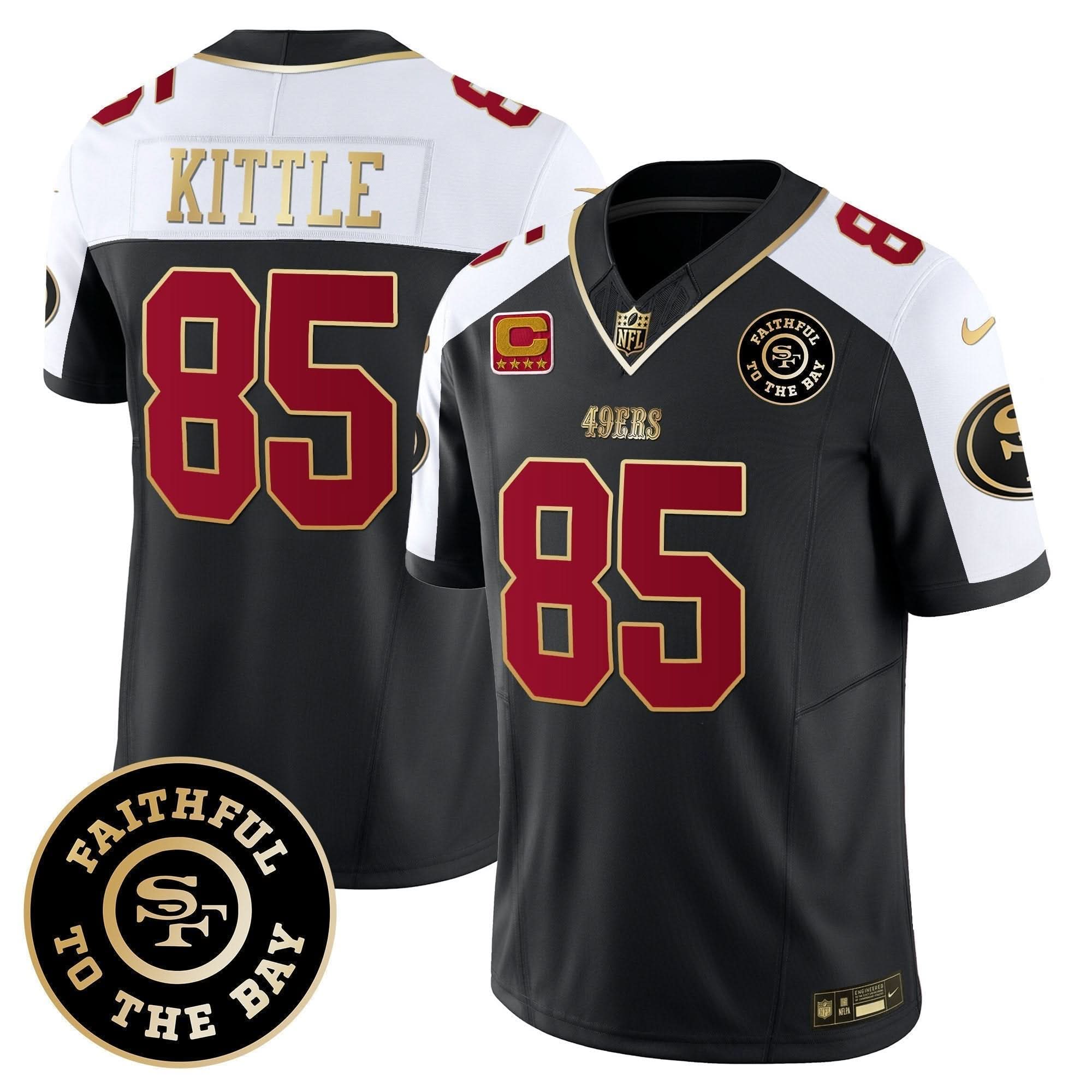 49ers Faithful To The Bay Patch Vapor Limited Jersey V6 - All Stitched